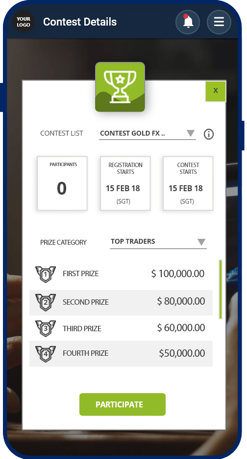 Contest Details in Mobile View