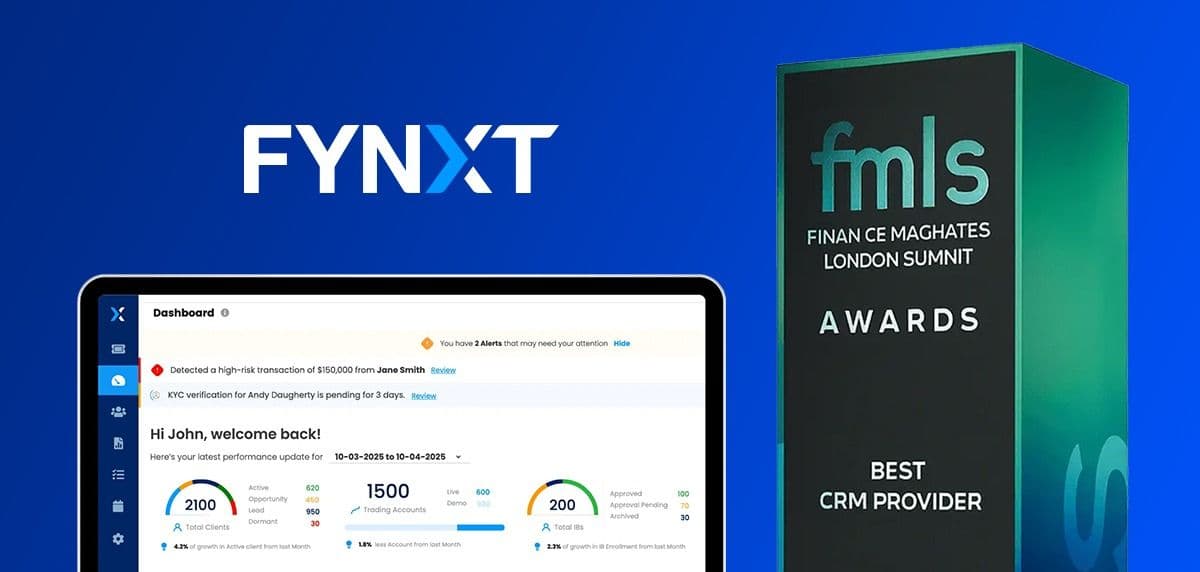  FYNXT received Best CRM Provider Award at London Summit 2025