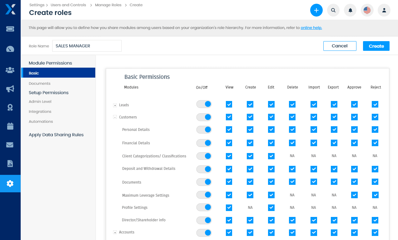 User and Role Management
